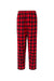 Boxercraft BM6624 Mens Harley Flannel Pants Red/Black Buffalo Flat Front