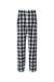 Boxercraft BM6624 Mens Harley Flannel Pants Black/White Buffalo Plaid Flat Back