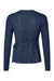 Boxercraft BW1301 Womens Cuddle Wrap Sweatshirt Heather Navy Blue Flat Back
