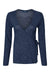 Boxercraft BW1301 Womens Cuddle Wrap Sweatshirt Heather Navy Blue Flat Front