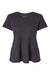 Boxercraft BW2401 Womens Willow Short Sleeve Crewneck T-Shirt Black Flat Front