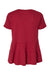 Boxercraft BW2401 Womens Willow Short Sleeve Crewneck T-Shirt Garnet Red Flat Back