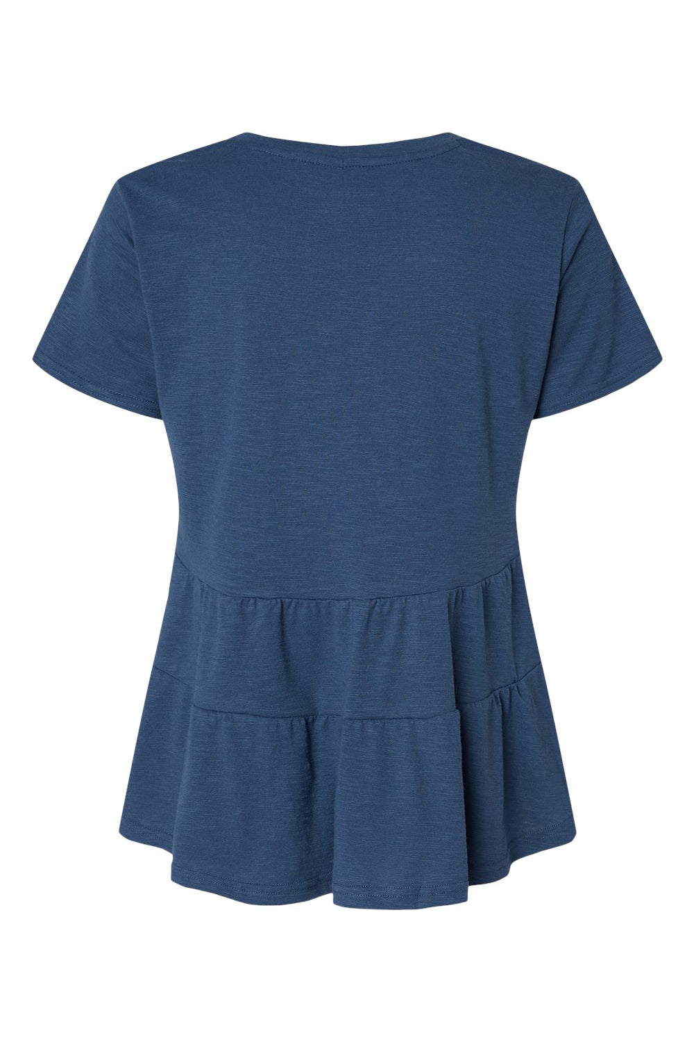 Boxercraft BW2401 Womens Willow Short Sleeve Crewneck T-Shirt Indigo Blue Flat Back