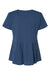 Boxercraft BW2401 Womens Willow Short Sleeve Crewneck T-Shirt Indigo Blue Flat Back