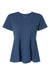 Boxercraft BW2401 Womens Willow Short Sleeve Crewneck T-Shirt Indigo Blue Flat Front