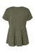 Boxercraft BW2401 Womens Willow Short Sleeve Crewneck T-Shirt Olive Green Flat Back