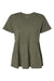 Boxercraft BW2401 Womens Willow Short Sleeve Crewneck T-Shirt Olive Green Flat Front