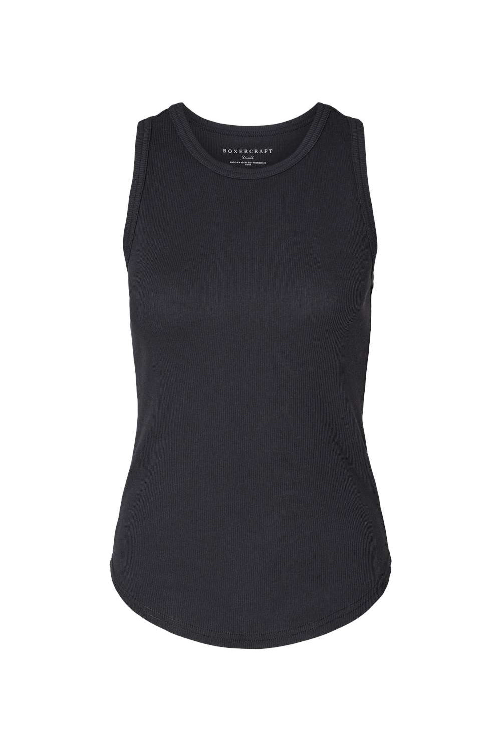 Boxercraft BW2501 Womens Adrienne Tank Top Black Flat Front