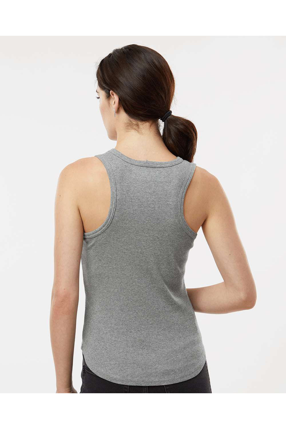 Boxercraft BW2501 Womens Adrienne Tank Top Heather Oxford Grey Model Back