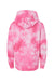 Independent Trading Co. PRM1500TD Youth Tie-Dye Hooded Sweatshirt Hoodie Pink Flat Back