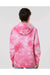 Independent Trading Co. PRM1500TD Youth Tie-Dye Hooded Sweatshirt Hoodie Pink Model Back