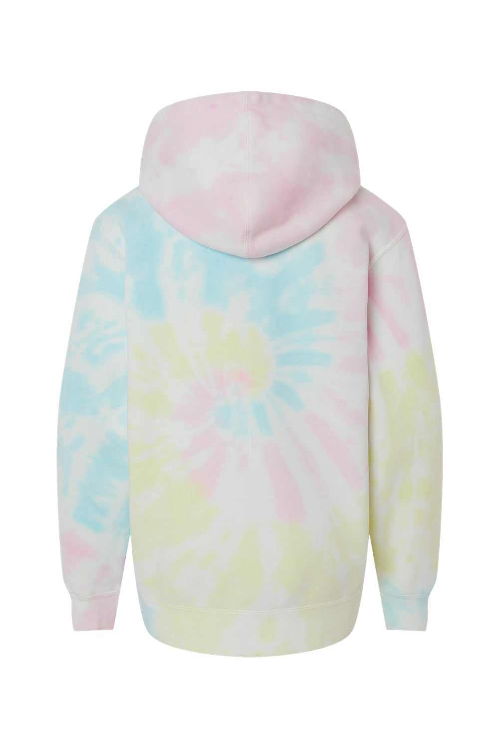 Independent Trading Co. PRM1500TD Youth Tie-Dye Hooded Sweatshirt Hoodie Sunset Swirl Flat Back