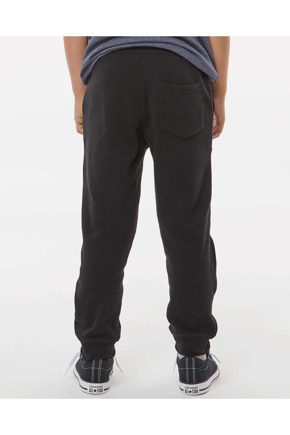 Independent Trading Co. PRM16PNT Youth Special Blend Sweatpants w/ Pockets Black Model Back