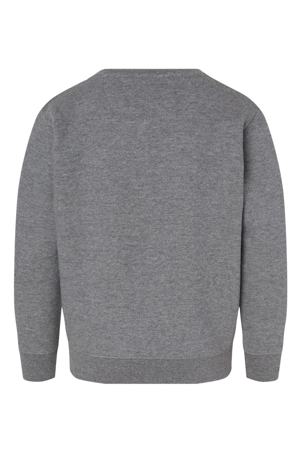 LAT 2225 Youth Elevated Fleece Crewneck Sweatshirt Heather Granite Grey Flat Back