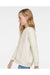 LAT 2225 Youth Elevated Fleece Crewneck Sweatshirt Heather Natural Model Side