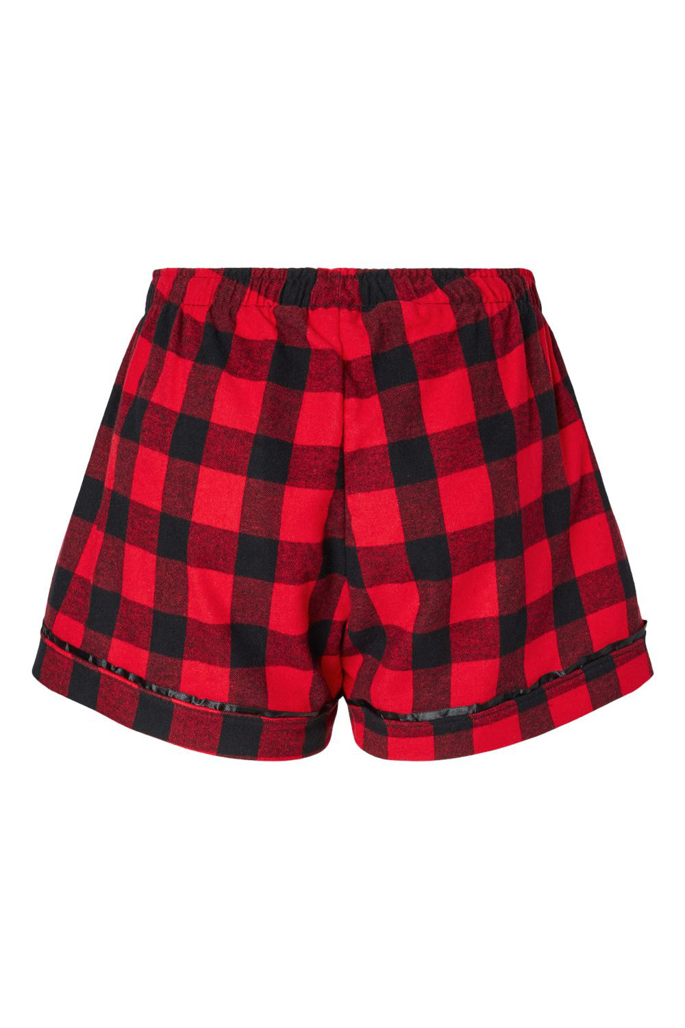 Boxercraft BW6501 Womens Flannel Shorts Red/Black Buffalo Flat Back