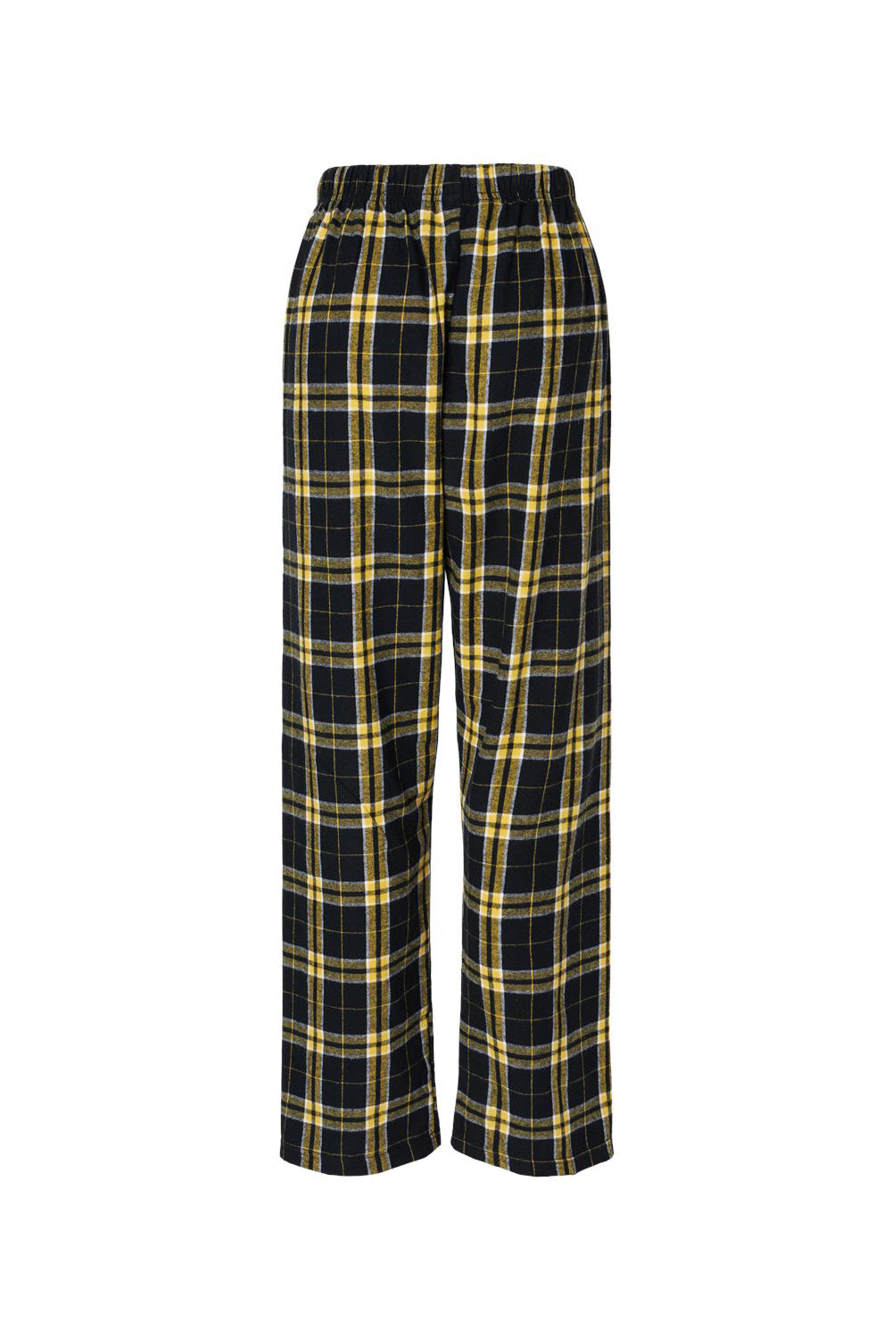 Boxercraft BW6620 Womens Haley Flannel Pants Black/Gold Flat Back