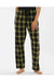 Boxercraft BW6620 Womens Haley Flannel Pants Black/Gold Model Front