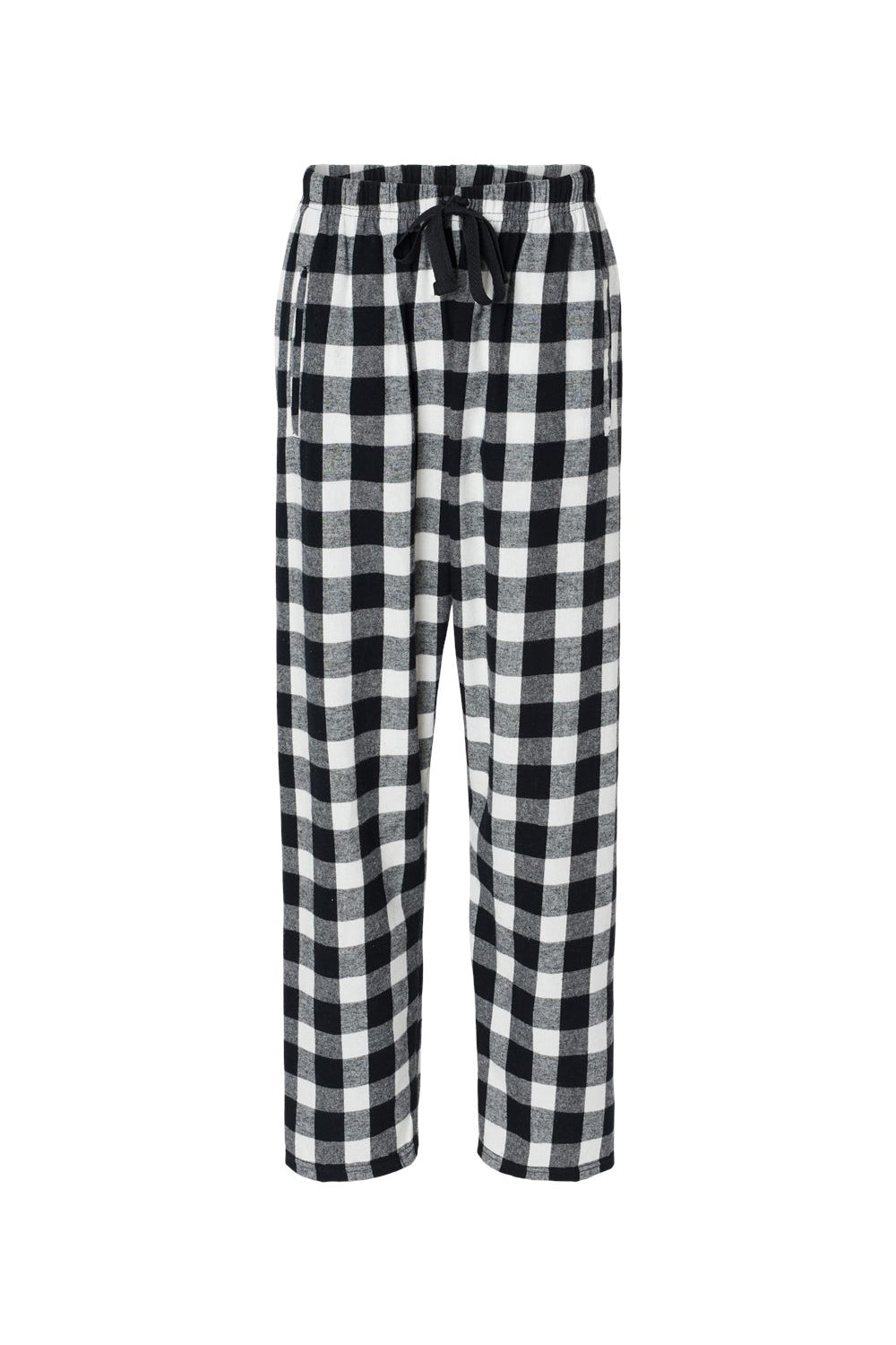 Boxercraft BW6620 Womens Haley Flannel Pants Black/White Buffalo Plaid Flat Front