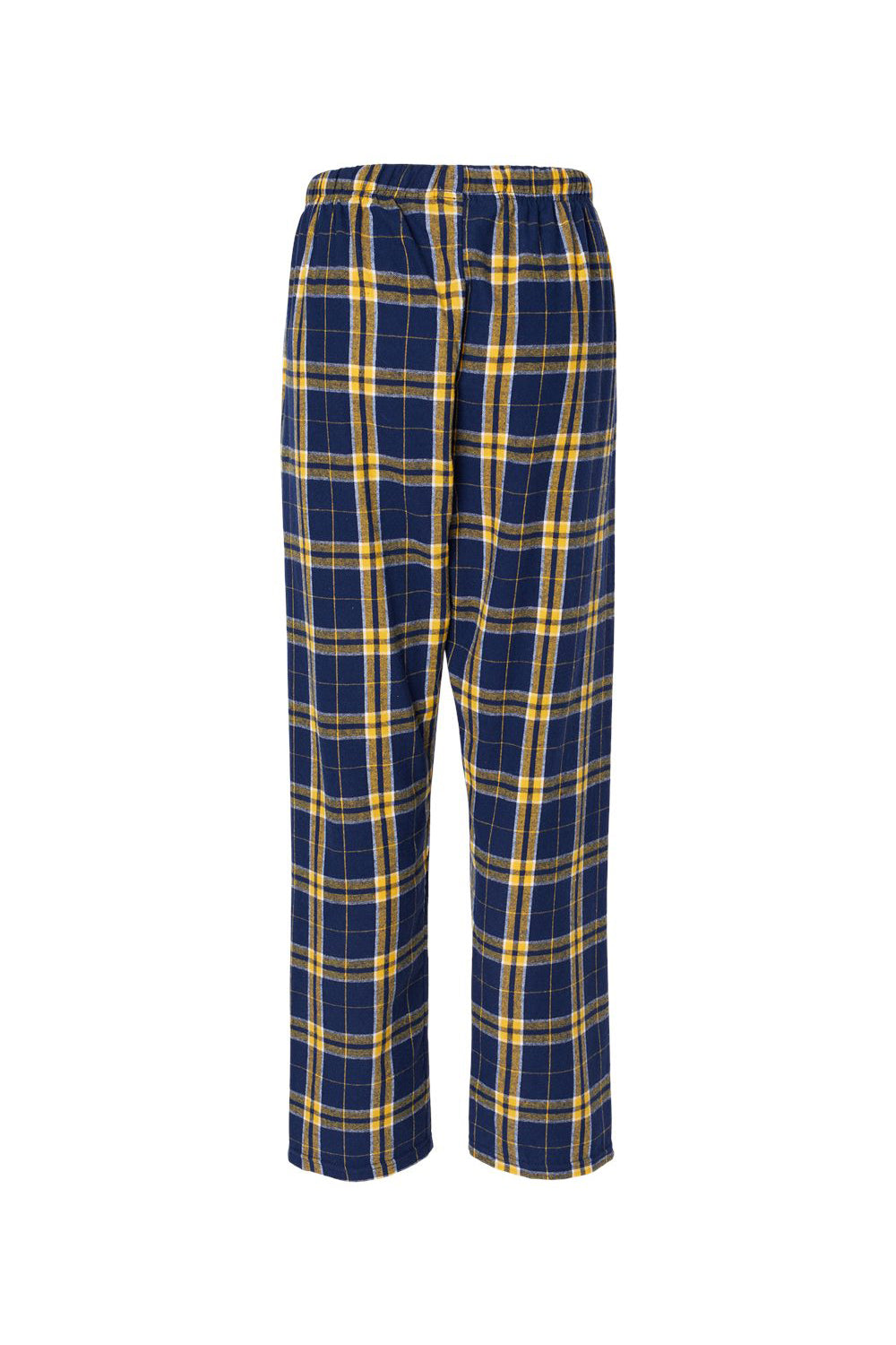 Boxercraft BW6620 Womens Haley Flannel Pants Navy Blue/Gold Flat Back