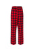 Boxercraft BW6620 Womens Haley Flannel Pants Red/Black Buffalo Flat Back