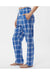 Boxercraft BW6620 Womens Haley Flannel Pants Royal Blue/Silver Grey Model Side