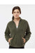 Boxercraft BW8501 Womens Everest 1/4 Zip Sweatshirt Olive Green Model Front