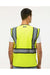 Kishigo 1595-1598 Mens Standard Contrast Vest Lime Green/Black Model Back