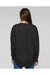 LAT 3525 Womens Weekend Fleece Crewneck Sweatshirt Black Leopard Model Back