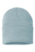 Atlantis Headwear PURE Mens Sustainable Beanie Light Blue Flat Front