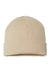 Atlantis Headwear RIO Mens Sustainable Rib Cuffed Beanie Light Beige Flat Front