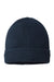 Atlantis Headwear MAPLE Mens Sustainable Finish Edge Cuffed Beanie Navy Blue Flat Front