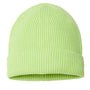 Atlantis Headwear Mens Sustainable Fine Rib Cuffed Beanie - Acid Green - NEW