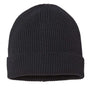 Atlantis Headwear Mens Sustainable Fine Rib Cuffed Beanie - Black - NEW