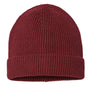 Atlantis Headwear Mens Sustainable Fine Rib Cuffed Beanie - Burgundy - NEW