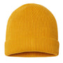 Atlantis Headwear Mens Sustainable Fine Rib Cuffed Beanie - Mustard Yellow - NEW