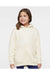 LAT 2296 Youth Fleece Hooded Sweatshirt Hoodie Heather Natural Model Front