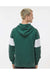 MV Sport 22709 Mens Classic Fleece Colorblocked Hooded Sweatshirt Hoodie Mallard Green Model Back