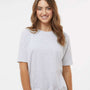 MV Sport Womens French Terry Short Sleeve Crewneck Sweatshirt - Ash Grey - NEW