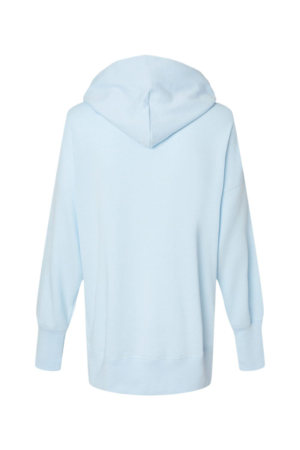 MV Sport W23720 Womens French Terry Hooded Sweatshirt Hoodie Arctic Blue Flat Back