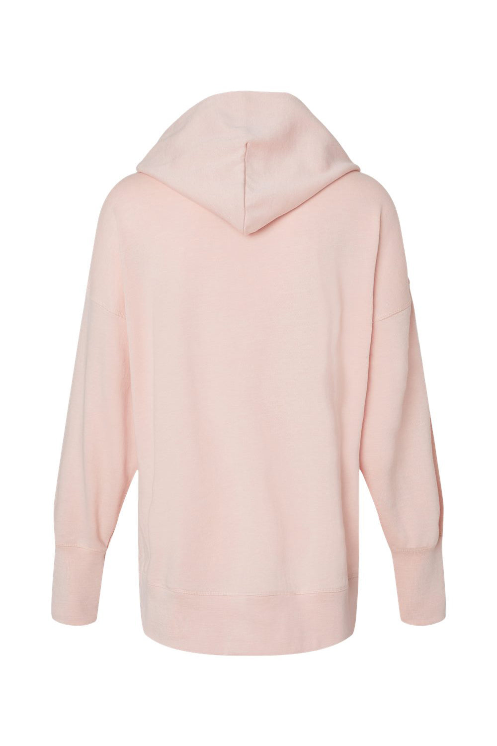 MV Sport W23720 Womens French Terry Hooded Sweatshirt Hoodie Cameo Pink Flat Back