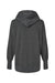 MV Sport W23720 Womens French Terry Hooded Sweatshirt Hoodie Charcoal Grey Flat Back