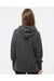 MV Sport W23720 Womens French Terry Hooded Sweatshirt Hoodie Charcoal Grey Model Back