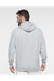 LAT 6926 Mens Elevated Fleece Basic Hooded Sweatshirt Hoodie Heather Grey Model Back