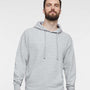 LAT Mens Elevated Fleece Basic Hooded Sweatshirt Hoodie - Heather Grey - NEW