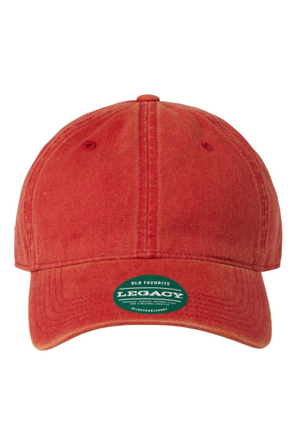 Legacy OFAST Mens Old Favorite Solid Twill Hat Scarlet Red Flat Front