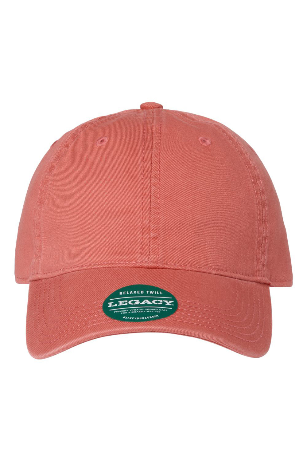 Legacy EZA Mens Relaxed Twill Dad Hat Nantucket Red Flat Front