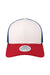 Legacy MPS Mens Mid Pro Snapback Trucker Hat White/Red/Royal Blue Flat Front