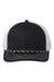 The Game GB452R Mens Everyday Rope Trucker Hat Black/White Flat Front