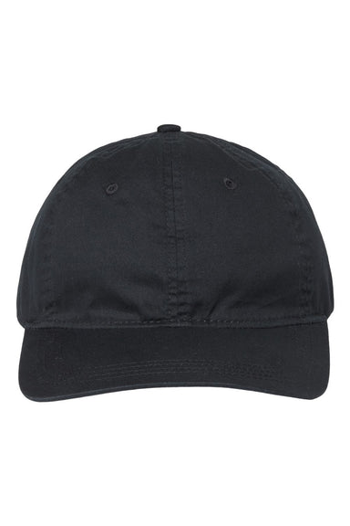 The Game GB510 Mens Ultralight Twill Hat Black Flat Front